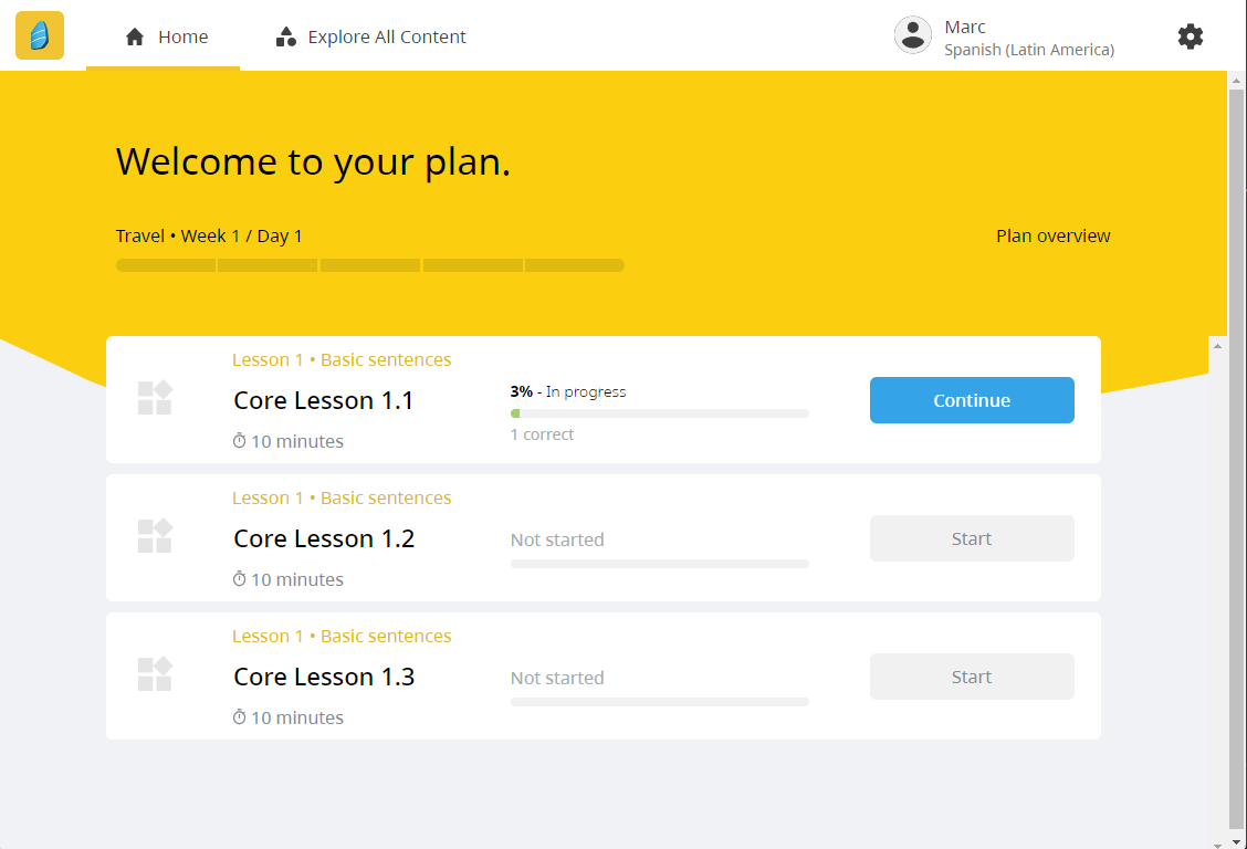 Rosetta Stone screenshot