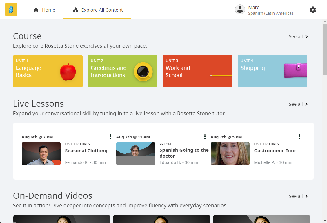 Rosetta Stone screenshot
