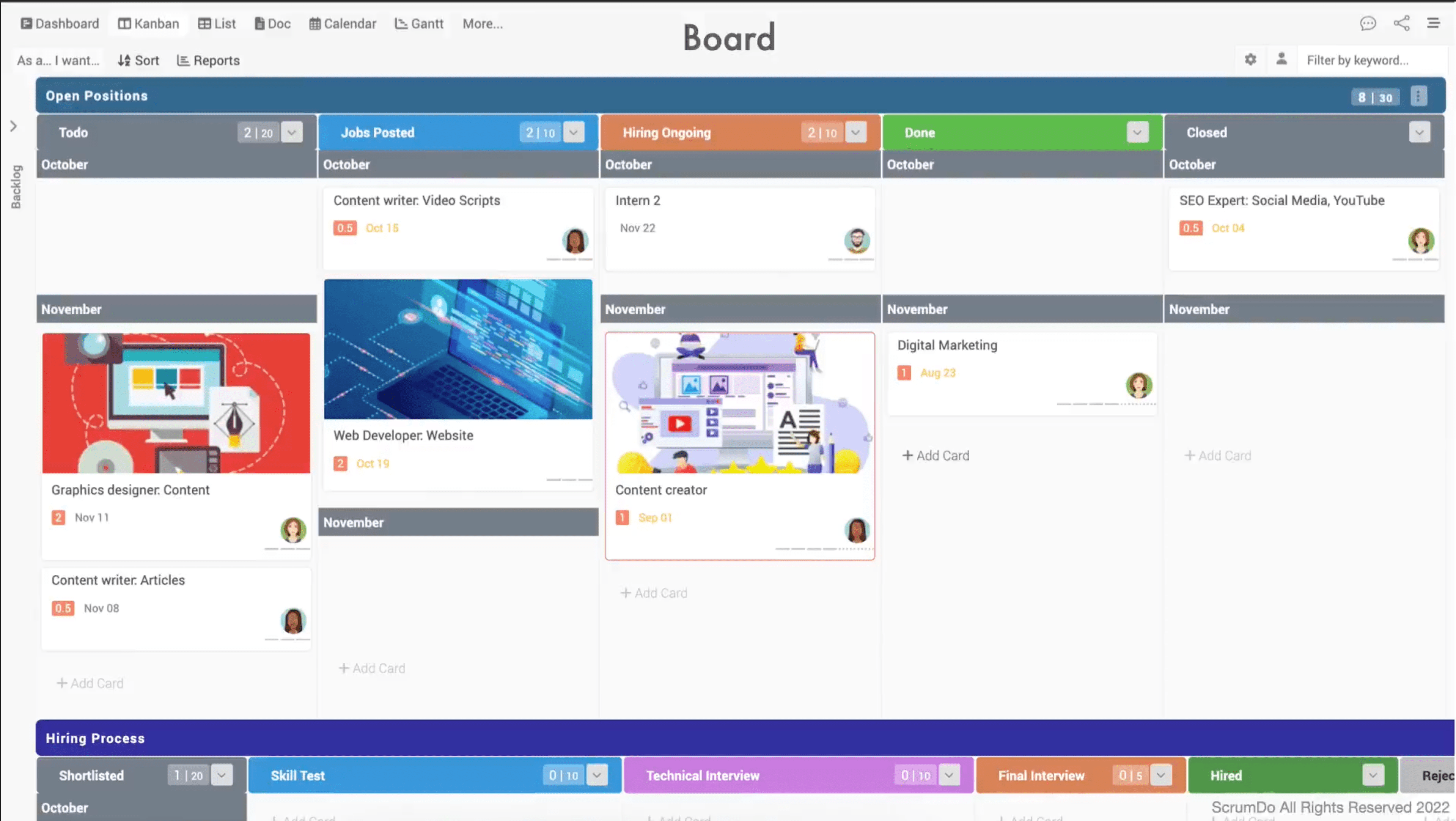 ScrumDo screenshot