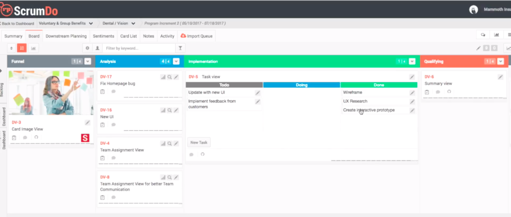 ScrumDo screenshot